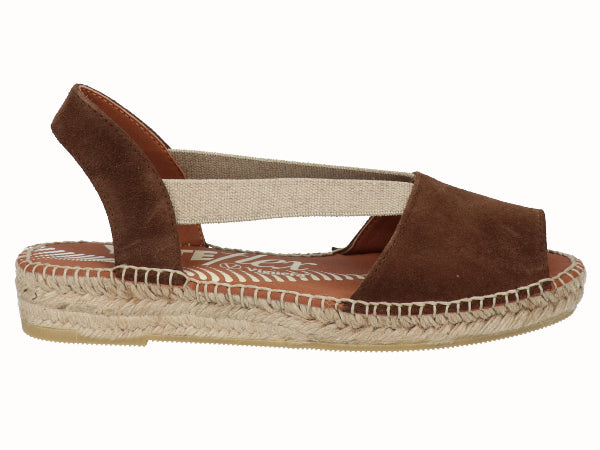 Alpargata Plana YuteFlex Moka Con Elásticos