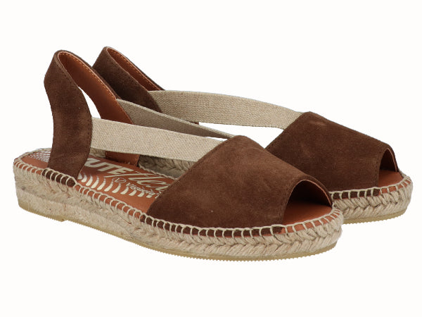 Alpargata Plana YuteFlex Moka Con Elásticos