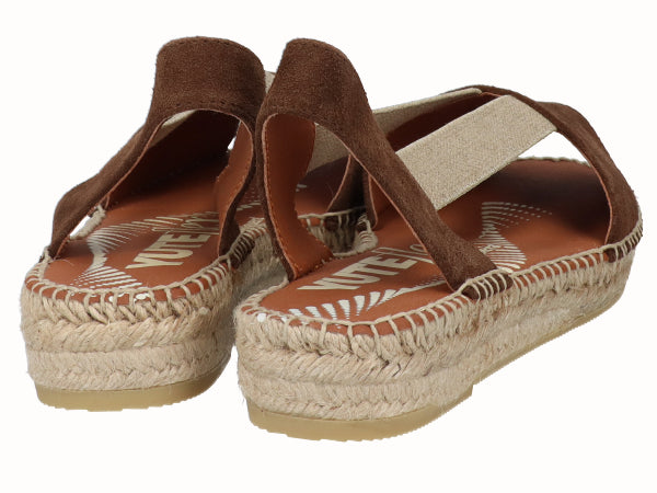Alpargata Plana YuteFlex Moka Con Elásticos
