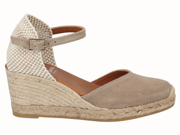 Valencian Espadrille Medium Wedge Beige Jute