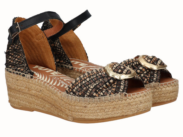 Sandalia Plataforma YuteFlex Negro
