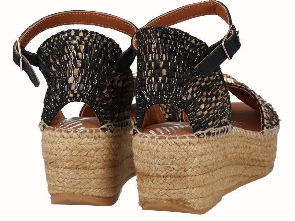 Sandalia Plataforma YuteFlex Negro