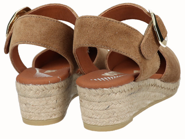 Alpargata Cuña Baja YuteFlex Piel Cuero