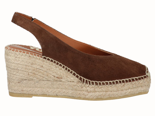 Alpargata Salón Cuña YuteFlex Serraje Marron