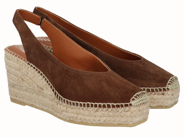 Alpargata Salón Cuña YuteFlex Serraje Marron