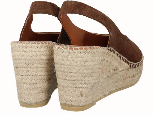 Alpargata Salón Cuña YuteFlex Serraje Marron