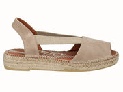 Alpargata Plana YuteFlex Beig Con Elásticos