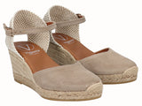 Valencian Espadrille Medium Wedge Beige Jute
