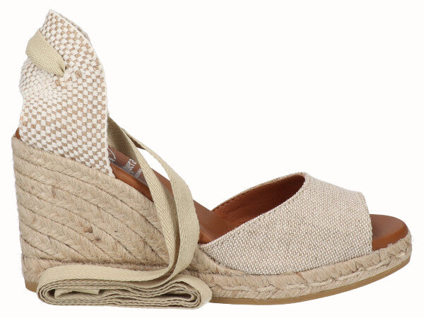 Womens Next Sand Closed Toe Espadrille Low Wedges - Natural