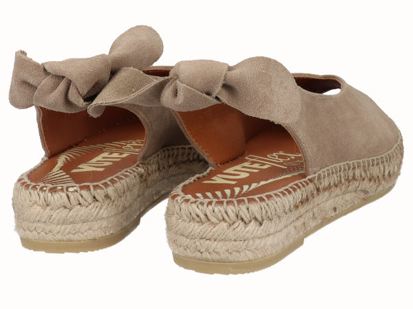 Alpargata Plana Peep Toes YuteFlex Serraje Beig