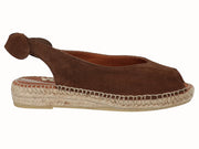 Alpargata Plana Peep Toes YuteFlex Serraje Moka