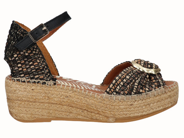 Sandalia Plataforma YuteFlex Negro