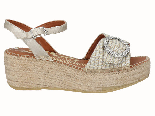 Sandalia Plataforma YuteFlex Plata