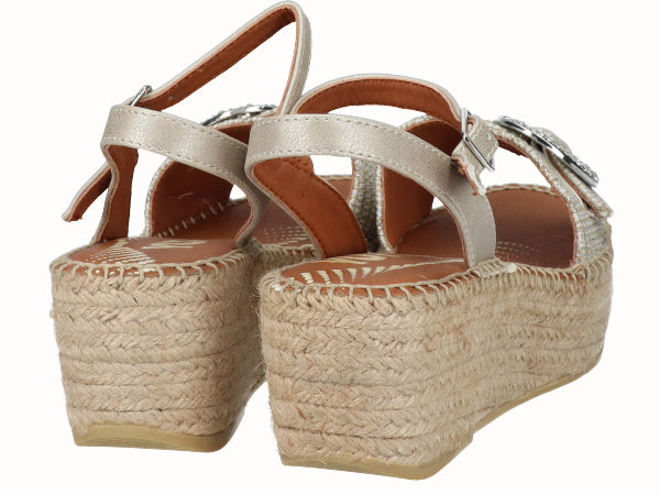 Sandalia Plataforma YuteFlex Plata