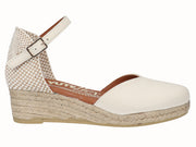 Alpargata Valenciana Cuña Baja YuteFlex Crema