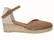 Alpargata Valenciana Cuña Baja YuteFlex Cuero