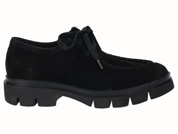 Zapato Mocasín Track Piel Serraje Negro